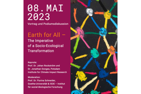 Earth for All event on 8 May, 2023.